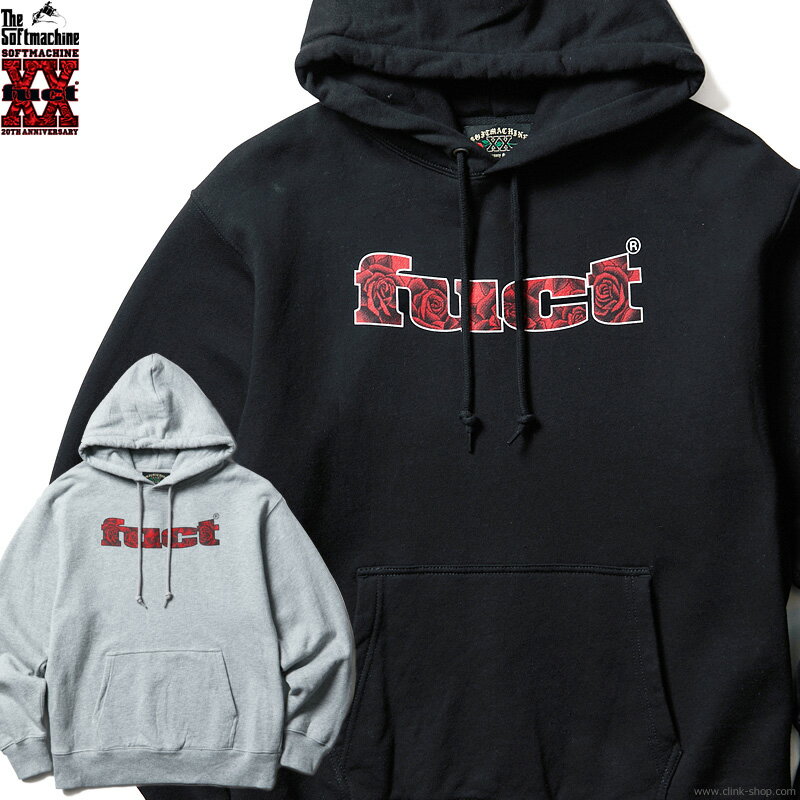 SOFTMACHINE ソフトマシーン SOFTMACHINE ROSE FILL FUCT OG LOGO HOODED  コラボ ファクト プルオーバーパーカー TATTOO タトゥー 20周年