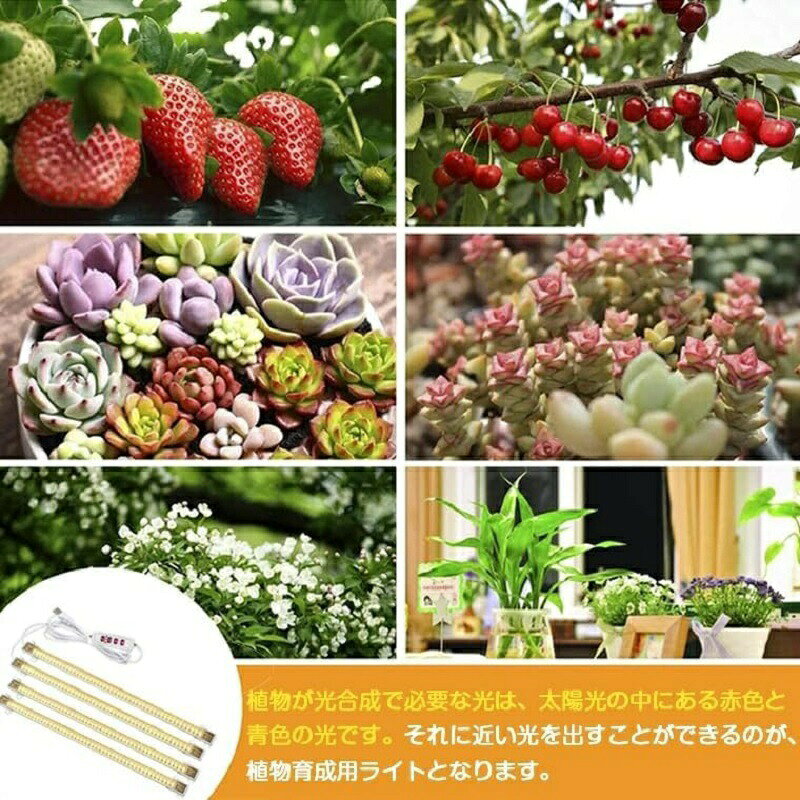 【店長おすすめ】植物育成ライト LED タイマー 植物育成LED トフルスペクトル USB...