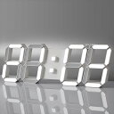 LEDデジタル壁掛け時計 リモコン付 温度表示 インテリアモノトーン【送料無料】【即納】【2色選択】 ☆壁掛け時計