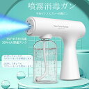 ナノスプレーガン アルコール 手持ち式 電動スプレー 除菌 消毒スプレー 自動噴霧器 スプレーガン USB充電式 ブルーライト除菌機能付 ミストガン 380ml ナノアトマイザー2h連続噴霧 電動 消毒除菌 噴射機 ナノレベル ウイルス対策 消毒スプレー器