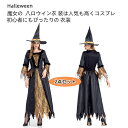 ハロウィン コスプレ レディース 魔女 魔法使い 衣装 大人 仮装 コスチューム ウィッチ 吸血鬼 怖い 帽子 人気 大きいサイズ ブラック ワンピース パーティー イベント cosplay 文化祭 撮影 ドレス 長袖