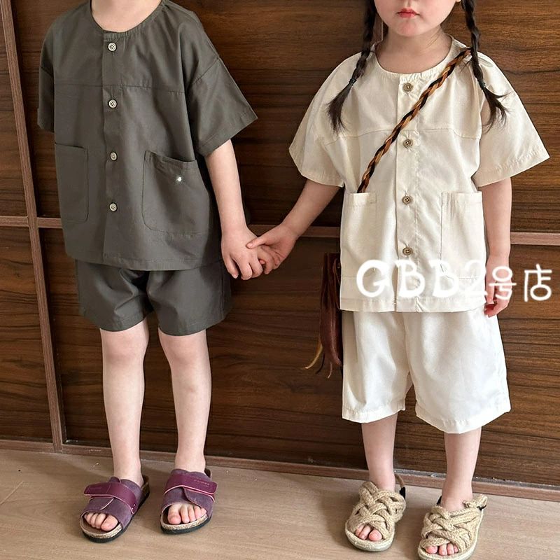 【コスパ最高】セットアップ キッズ 兄妹 ベビー服 男の子 女の子 子供服 トップス ボトムス 夏服 おしゃれ 可愛い ジュニア 赤ちゃん ハーフパンツ 誕生日 プレゼント 幼稚園 小学生 お出かけ 150cm 140cm 130cm 120cm シャツ 半袖 綿 ショートパンツ
