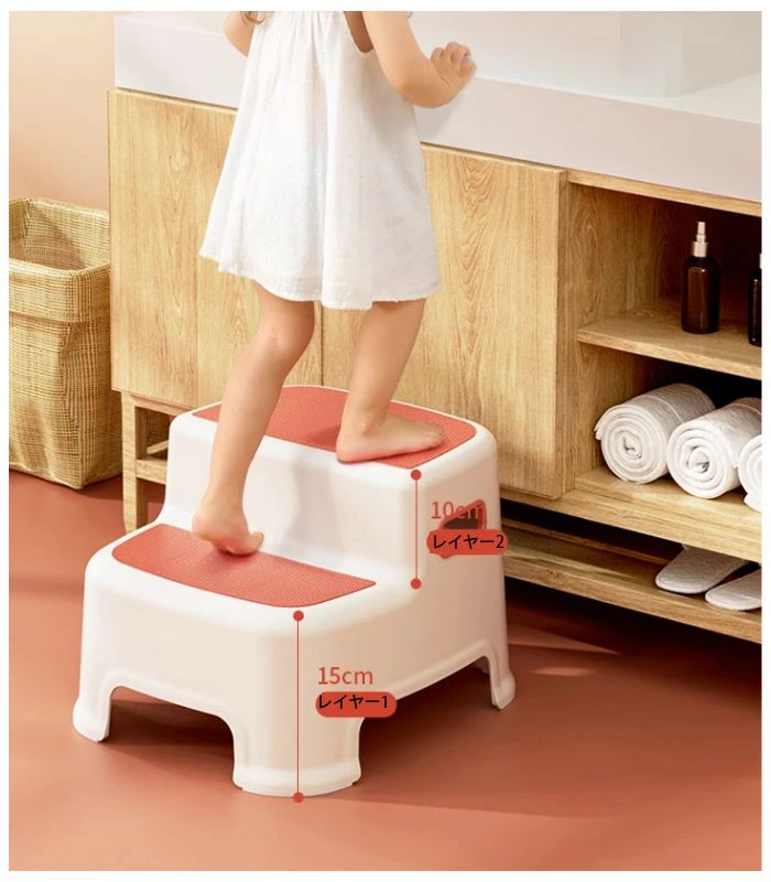 【コスパ最高】トイレ踏み台 子供トイレトレーニング トイレステップ ベビー用踏み台 歯を磨く 顔を洗う 足置き台 多機能 持ち運び 収納便利 便秘解消 キッチン トイレなどに適用 滑り止め ステップ台 足台 ふみ台 玄関 補助踏み台 補助便座 踏ん張り台