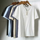 【コスパ最高】おしゃれ メンズ vネック Tシャツ メンズ Tシャツ 無地 春夏 カジュアルTシャツ ハンサム 新作 半袖 Tシャツ 大きいサイズ