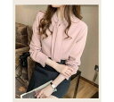 【コスパ最高】40代 シフォン シャツ レディース 春秋 ブラウス 長袖 オフィス きれいめ シャツ 30代 オシャレ 大人 50代 韓国風 トップス 通勤 白