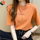 【コスパ最高】レディース 韓国ファッション 英字ロゴ Tシャツ ロゴ 原宿系ファッション 半袖