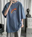 【コスパ最高】Tシャツ メンズ トップス 半袖 ゆったり カジュアル メンズファッション 夏物 おしゃれ 送料無料 おしゃれ クルーネック