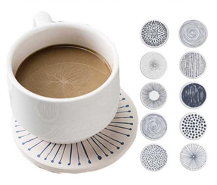 【コスパ最高】吸水コースター 吸収石コースター エコ 素材 高吸水性 ドリンク コーヒー 茶托 滑り止め おしゃれ 断熱 速乾 茶パッド コップ敷き