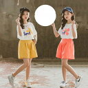 【コスパ最高】子供服 セットアップ 春夏 2点セット 子供服 Tシャツ+ショットパンツ ジュニア カジュアル 可愛い おしゃれ 普段着 通学着 上下セット 花柄...