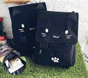 【期間限定→2,547円 6/11まで】女子 ねこリュック 猫 ねこ リュックサック ネコ 猫耳 A4 通学 高校生 レディース 中学生 大人 韓国風 キャンバス リュックサック おもしろ 大容量(4)