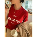 【コスパ最高】tシャツ 半袖 レディース ロング ロゴ 半袖tシャツ 韓国ファッション 春新作 tシャツレディース トップス 体型カバー