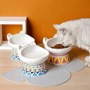 【コスパ最高】食器台 ペット用ボウル 可愛い カラフル フードボウル フード容器 食器 スタンド 陶器 犬猫用 給餌器 給水器