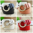 \期間限定 ★50%OFF&P10倍で1,112円!8/24まで/ベルト レディース ダイナミック スライディング バックル ラインストーン ベルト