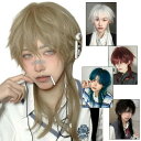\期間限定 ★50%OFF&P10倍で2,628円!8/24まで/ハロウィン ウィッグ メンズ ショート ウルフ 男装ウィッグ 黒 男性 ウルフカット カツラ 原宿 イケメン ハンサム 自然 小顔 人気 ファッション イメチェン cosplay コスプレ 男女兼用 ネット付き フルウィッグ ロング