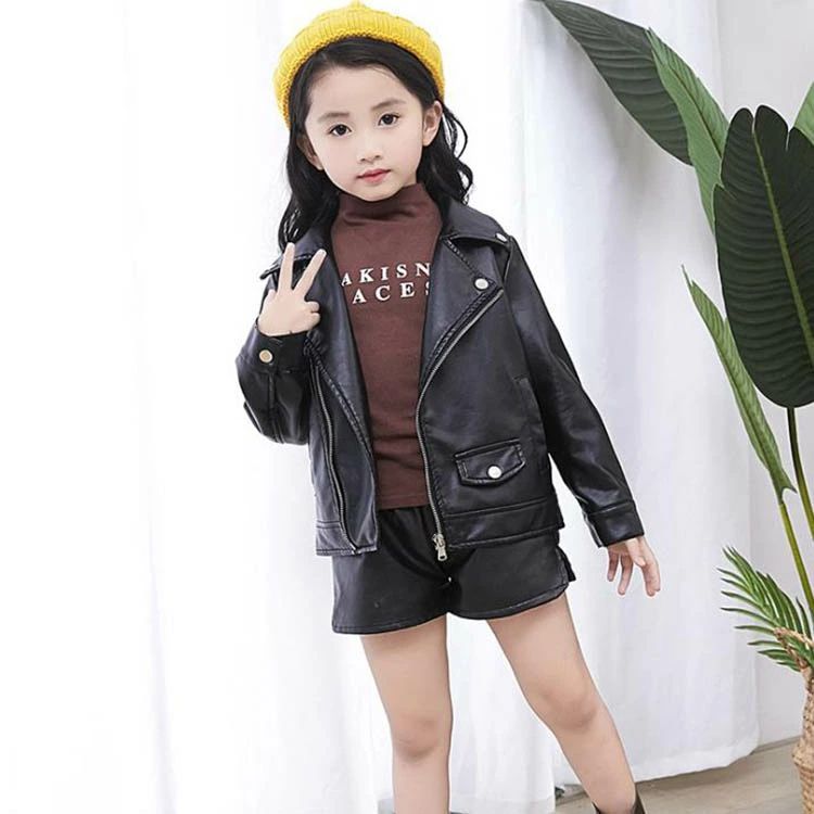 【半額!スーパーSALE】子供服 女の子 キッズ レザージャケット アウター 長袖 春コート ライダースジャケット ジュニア 防寒 お出かけ おしゃれ 可愛い ...