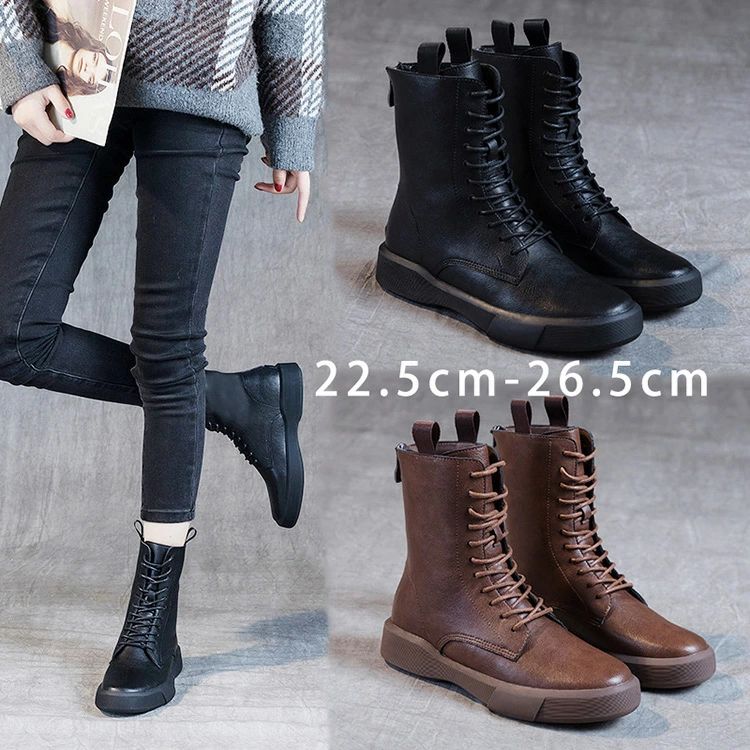 【5680円→実質5566円 P2利用! 11/27 01:59迄】レースアップブーツ ショートブーツ 牛革 レディース チェルシーブーツ エンジニア ブーツ 楽ちん 柔らかい 疲れない フラット 編み上げ ブーツ 本革 靴 ワークブーツシューズ アンクルブーツ 軽量 幅広 疲れにくい