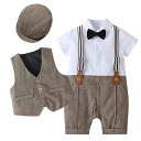 【コスパ最高】4色 男の子 スーツ 帽子付き ベビー服 フォーマル 子供服 セットアップ キッズ ベスト ロンパース 蝶ネクタイ 新生児 赤ちゃん 初節句 発表会 お宮参り 誕生日 出産お祝い プレゼント 紳士服 59 66 73 80 スーツ 入園式 卒園式 結婚式 七五三