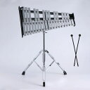【コスパ最高】32音 鉄琴 グロッケン 音楽打楽器 折りたたみスタンド ポータブル 収納ケース付き 演奏 音楽会 発表会 学芸会 高さ調節可能 グロッケンシュピール オルフ楽器 卓上鉄琴 スタンド