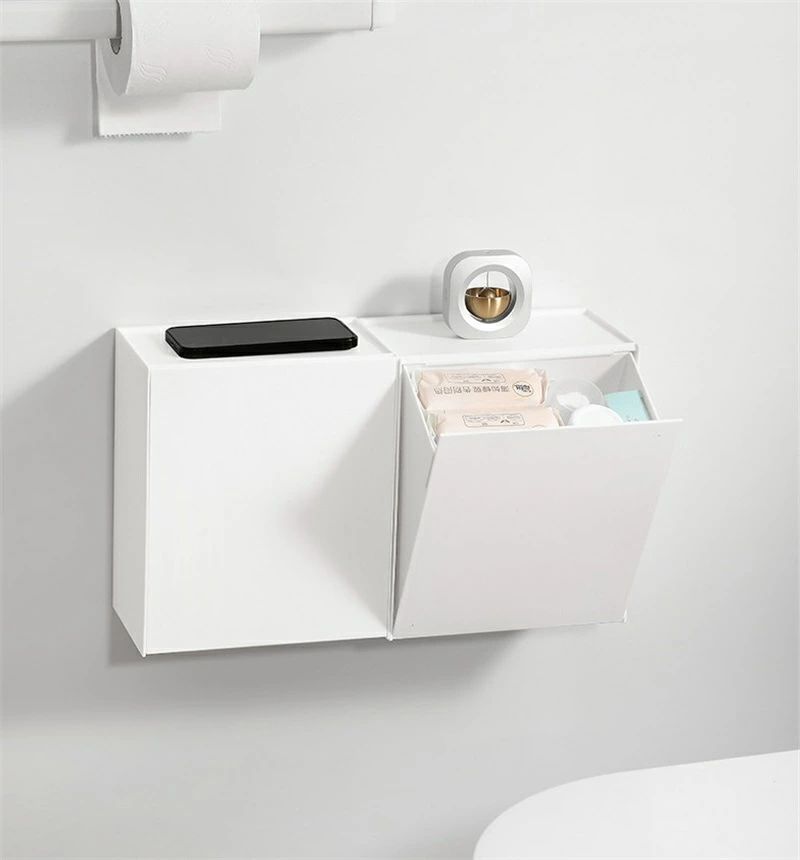 【3264円→実質3199円 P2!】壁掛け 収納ボックス 玄関 小物入れ ゴミ箱 小さい キッチン 小物入れ ホワイト グレー おしゃれ シンプル 蓋付き 壁面収納 フラップ式 玄関