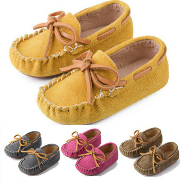 【2483円→実質2235円 P10利用! 11/19 23:59迄】キッズモカシン キッズ 靴 ふわふわ スエード モカシン ..