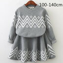【コスパ最高】セットアップ 女の子 2点セット 韓国子供服 キッズ ニット 可愛い おしゃれ カジュアル 通学 通園 お出かけ 海外旅行 100 110 120 130 140cm 春秋着 長袖 パーカー+スカート