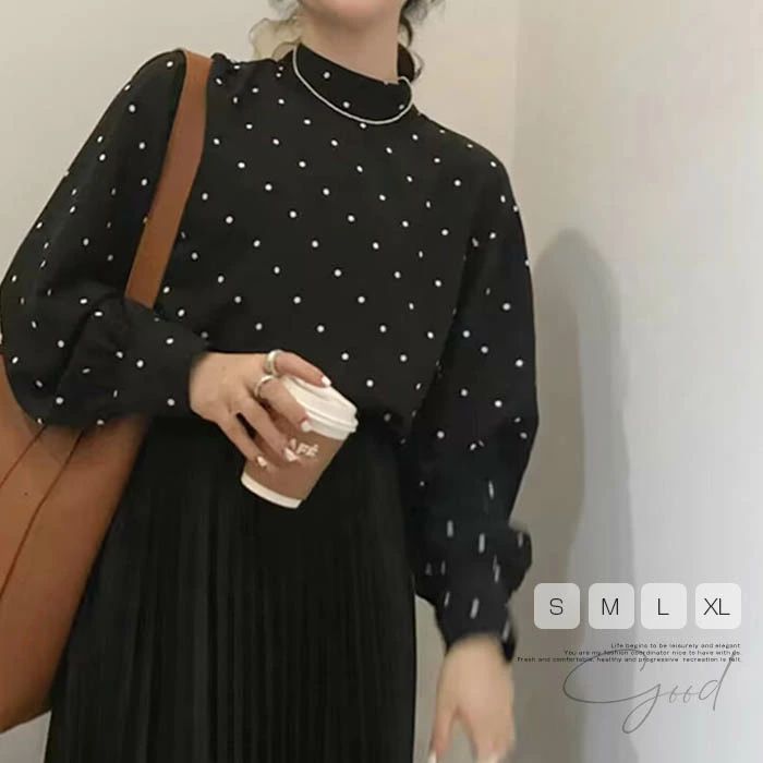 【1880円→実質1842円 P2利用! 11/27 01:59迄】ブラウス ハイネック レディース シャツブラウス ボリュ..