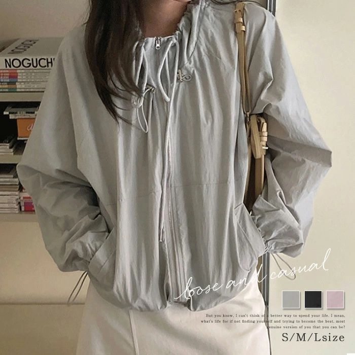 【3780円→実質3704円 P2利用! 11/27 01:59迄】ブルゾン アウター レディース 春夏 カーディガン ライトアウター 日焼け対策 トップス UV 紫外線 冷房対策 日焼け止め ゆったり 可愛い お洒落 韓国風 20代 30代 40代 50代 uvカット 立ち襟 長袖 羽織