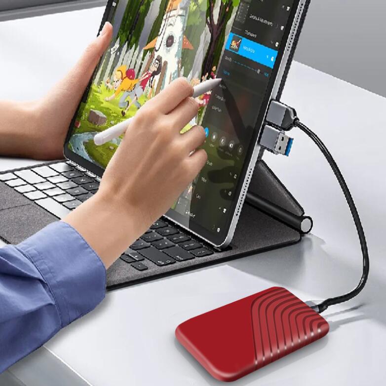 【2980円→実質2920円 P2利用! 11/27 01:59迄】SSD 1TB 外付 ポータブルSSD 超薄型ポータブル ハードディスク 2TB USB3.1 Type-C 対応 スマホ互換可 耐衝撃 外付けハードディス USB-A/USB-C両対応 500GB