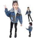 【新発売限定記念価格!】デニムジャケット キッズ 秋冬 ジャケット デニム ショートジャケット コート デニムコート トップス ボアコート ボアジャケット ショート 子供服 女の子 防寒 おでかけ ファー襟付き ジャケット デニム アウター