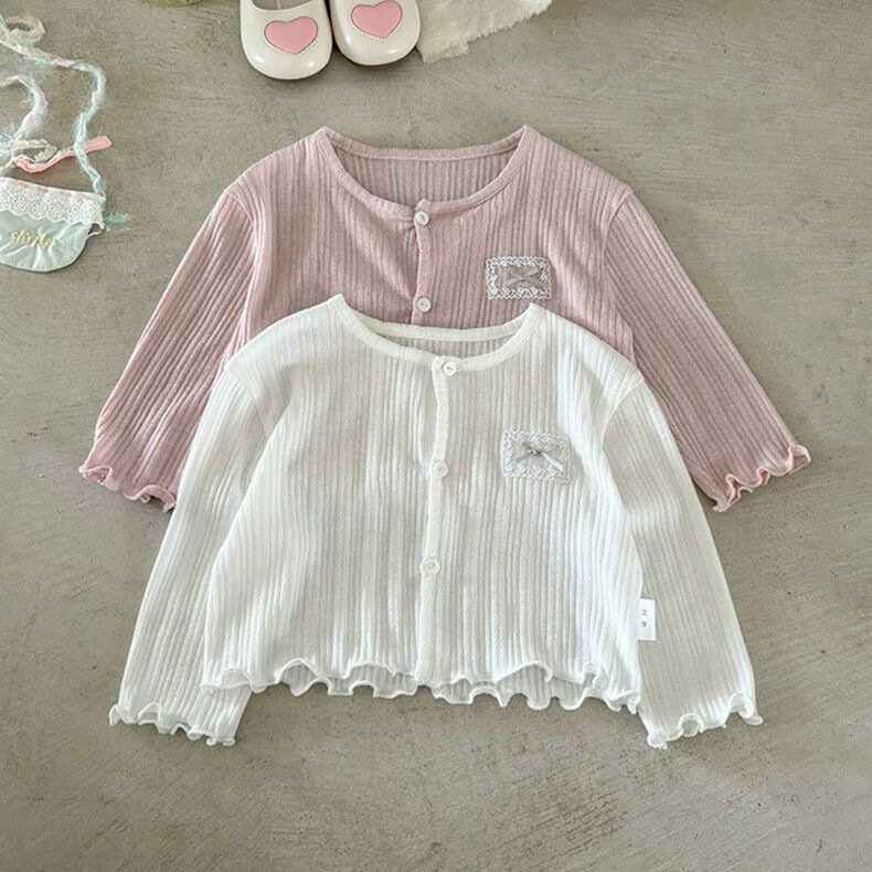 樂天商城 - セットアップ キッズ 夏服 ベビー服 子供服 カーディガン 子ども服 トップス 女の子 おしゃれ 可愛い レース リボン フリル ジュニア 赤ちゃん 入園 入学 誕生日 プレゼント 幼稚園 お出かけ 80 90 100 110 120