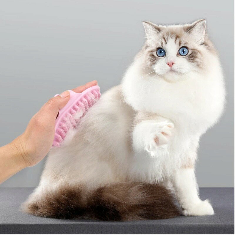 ペットブラシ 猫ブラシ ペットバスブラシ マッサージブラシ グルーミングブラシ バ...