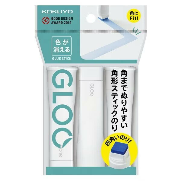 【1000円以上お買い上げで送料無料♪】コクヨ スティックのり グルー 色が消える 吊り下げ3個パック Sサイズ 角型 接着用品 - メール便発送