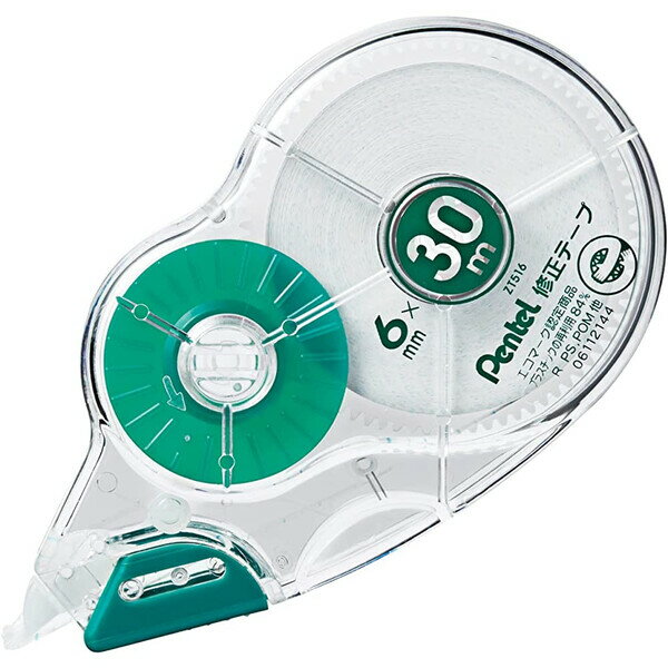 商品名ぺんてる 30m修正テープ(使いきり) 幅6mm×30m説明1m=約16.7円を実現。大容量、低コストでお得に使えるうえ、再生材使用で環境にやさしい、オフィスユースに最適の修正テープです。細かい修正に便利な「ピタットライン」目盛り付き。半角文字や句読点など、細かな修正をサポート2ミリ間隔のラインを目安にラインを見ながらゆっくり引いて、ピタッと止めてキレイに修正できます。ピタットラインとは修正テープのカートリッジフィルムに、実線と点線のブルーラインが約2mm間隔で繰り返し付いています。品番XZT516-Wこの商品について 必ずご確認ください配送についてメール便での配送になります。→ご利用の際は必ずお読みください 送料について ご注文合計額が￥1000 (税込)以上で、全国一律『送料無料』です。 →詳細はこちら返品→返品・交換・キャンセルについて※メール便は、日時指定、代金引換、ギフトラッピング・熨斗サービスに対応しておりません。