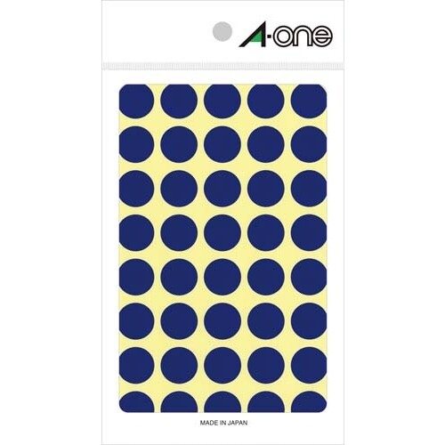 Rakuten - 【1000円以上お買い上げで送料無料♪】エーワン カラーラベル 15mm 丸 青 07022 - メール便発送