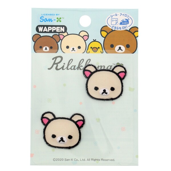 【1000円以上お買い上げで送料無料♪】パイオニア ワッペン リラックマ コリラックマ 2枚組 アップリケ ..