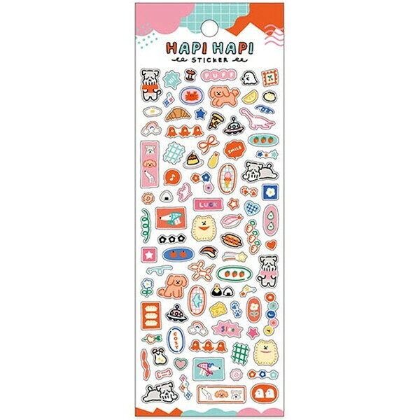 商品名ハピハピステッカー イヌ プクモリ シール ぷっくり 立体 デコ 手帳 ノート スマホ かわいい クラックス説明凹凸のあるプクモリ素材♪ミニサイズのイラストがかわいい「シール」です。ぷっくり立体感がかわいい小さなシールも存在感たっぷり。モチーフを並べて貼るだけで、手帳やノートがにぎやかに仕上がります。スマートフォンや小物、ラッピングのデコレーションにもぴったり。【サイズ】シール=約W70×H170mm、パッケージ=約W76×H197×D1mm【重　量】約6g【材　質】プクモリ品番82853この商品について 必ずご確認ください配送についてメール便での配送になります。→ご利用の際は必ずお読みください 送料について ご注文合計額が￥1000 (税込)以上で、全国一律『送料無料』です。 →詳細はこちら返品→返品・交換・キャンセルについて※メール便は、日時指定、代金引換、ギフトラッピング・熨斗サービスに対応しておりません。