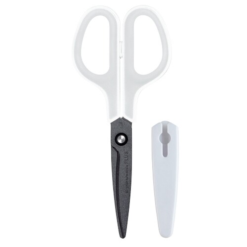 【1000円以上お買い上げで送料無料♪】フィットカットカーブ イージーグリップ はさみ フッ素コート ホワイト/グレー - メール便発送