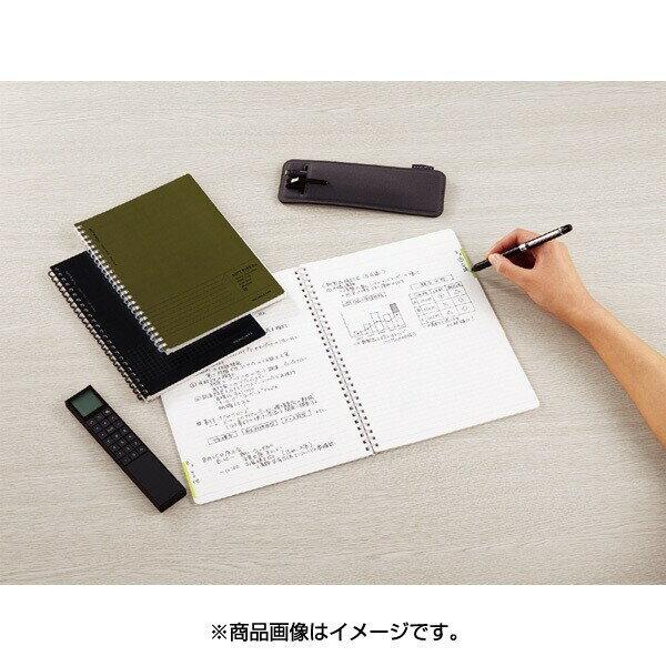 【1000円以上お買い上げで送料無料♪】コクヨ ソフトリングノート Biz エッジタイトル 中横罫 ドット入り セミB5 ダークブルー - メール便発送 3