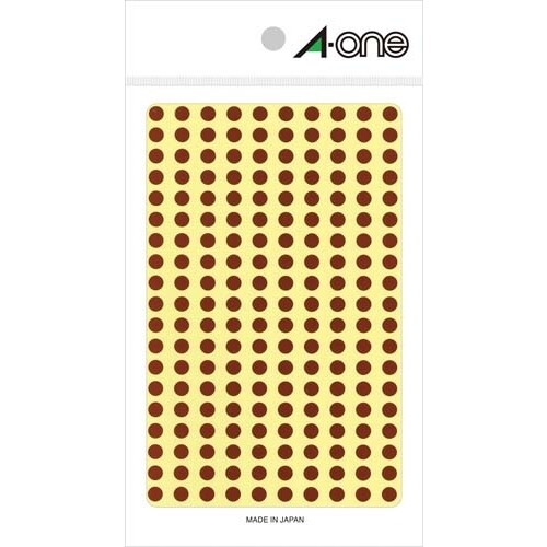 樂天商城 - 【1000円以上お買い上げで送料無料♪】エーワン カラーラベル 5mm 丸 茶 07067 - メール便発送