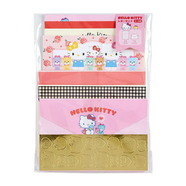 【1000円以上お買い上げで送料無料♪】ハローキティ レターセット 便箋×5柄 封筒×3...