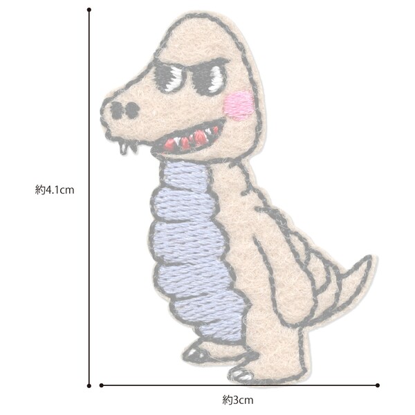 【1000円以上お買い上げで送料無料♪】パイオニア ワッペン かいじゅうステップワンダバダ アイロン パッチ レッド - メール便発送