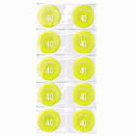 【送料無料】ミツヤ カラーマグネット MR-40 黄 40mm 10個 - メール便発送