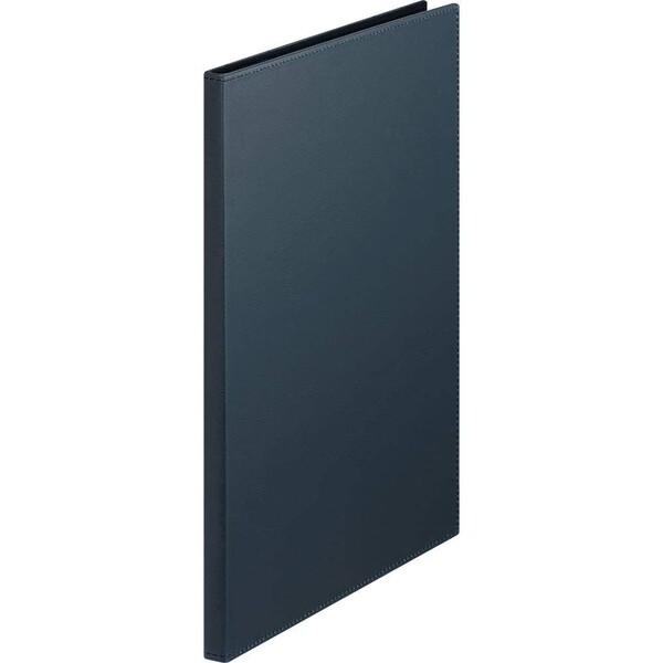 【送料無料】キングジム レザフェスU クリアファイル 合皮 20P A4 ネイビー シンプル 高級感 ポケット固定式 - メール便発送