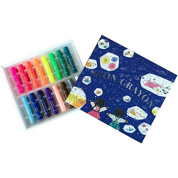 【送料無料】コクヨ 蛍光くれよん 16色 - メール便発送