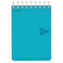 【1000円以上お買い上げで送料無料♪】コクヨ ソフトリングメモ カラフル ドット入り罫線 カットオフ A7変形 ライトブルー 80枚 - メール便発送