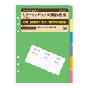 【1000円以上お買い上げで送料無料♪】ダ・ヴィンチ システム手帳 リフィル 日付なし A5 カラーインデックス 6区分 横型 - メール便発送