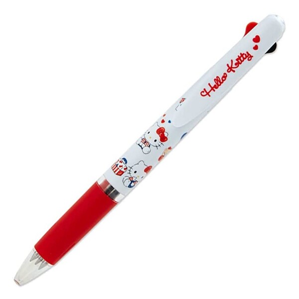 【1000円以上お買い上げで送料無料♪】ジェットストリーム 3色ボールペン ハローキティ 0.5mm 黒/赤/青 油性 クリップ付 サンリオ - メール便発送