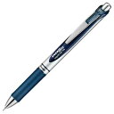 【1000円以上お買い上げで送料無料♪】ぺんてる エナージェル ボールペン 0.5mm シルバー軸 ブルーブラック BLN75Z-CA 速乾 - メール便発送