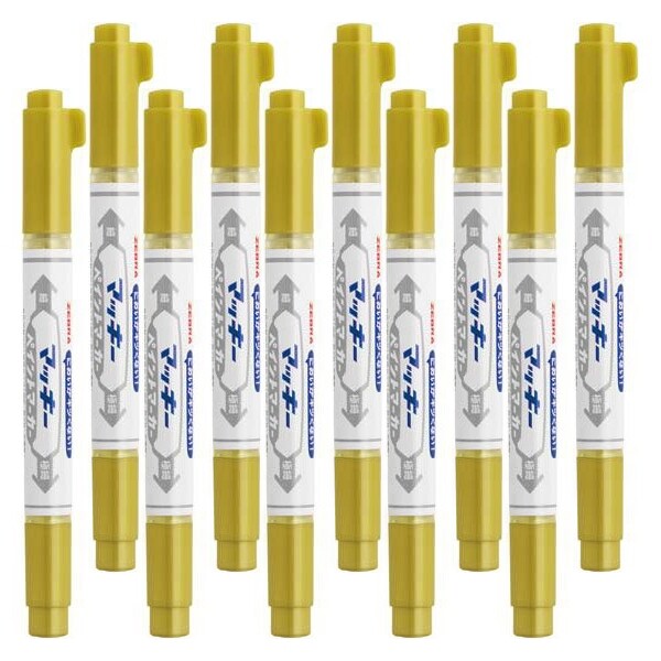 【送料無料】ゼブラ マッキー ペイントマーカー 金 極細・細字 YYTS20-GO 10本セット - メール便発送