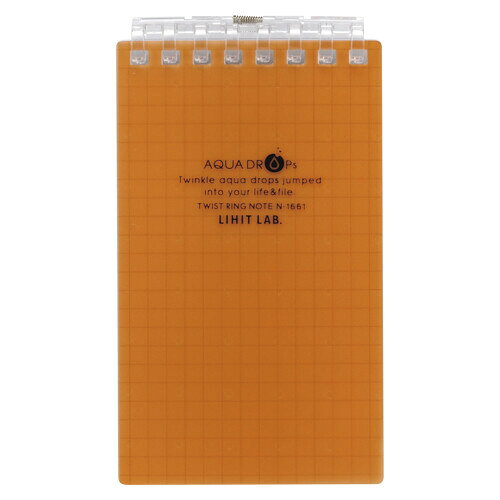 【1000円以上お買い上げで送料無料♪】リヒトラブ ツイストリングメモ A7【橙】N-1661-4 - メール便発送